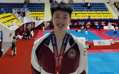 Desmond Terrence Lee Wins Silver Medal at KONI CUP SERIES 6 (National Indonesia Taekwondo Championship 2025)